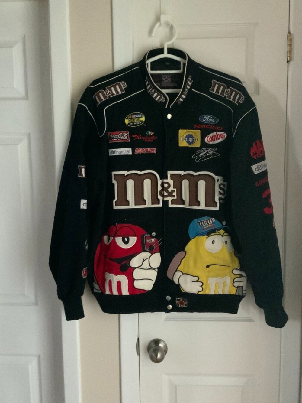 NASCAR NEXTEL CUP SERIES DRIVER ELLIOTT SADLER M&M's BOMBER JACKET SIZE L